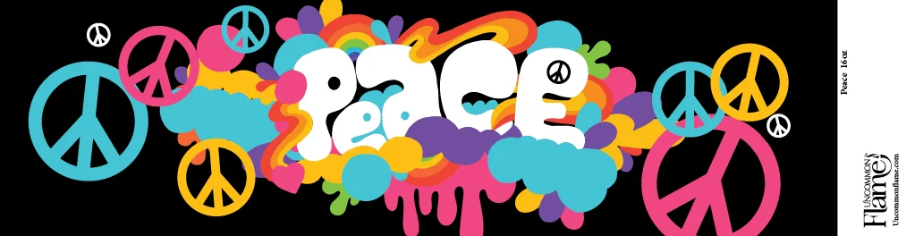 Peace flat label