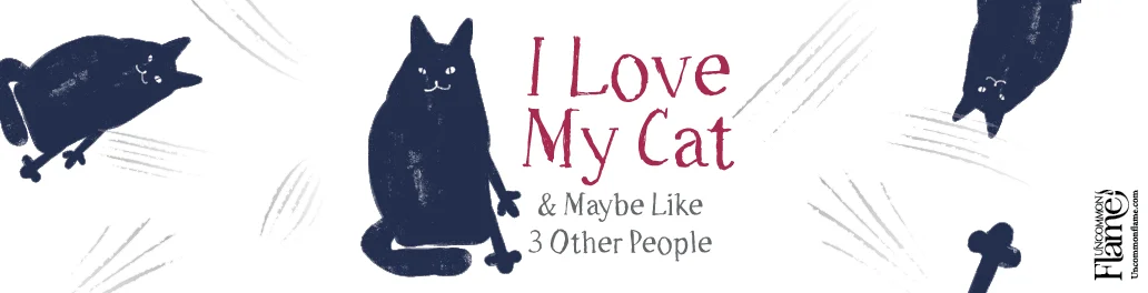 I Love My Cat flat label
