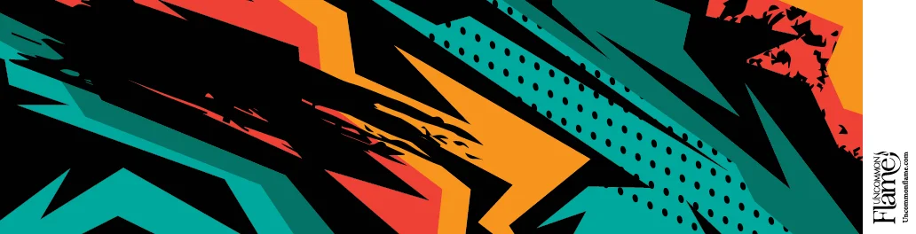 Uncommon Flame's Abstract flat label
