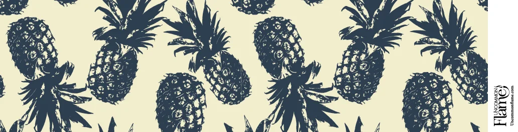 Pineapples flat label