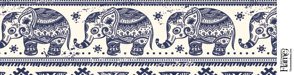 Fair Island Elephants flat label