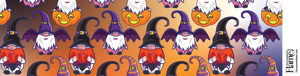 Halloween Gnomes flat label