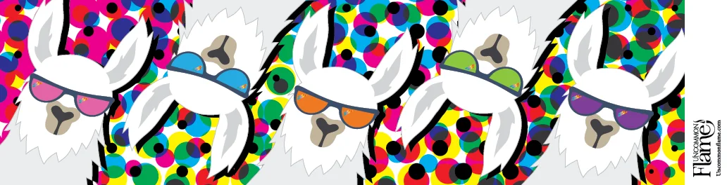 Llamas with shades flat