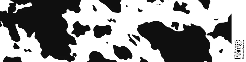 Cow Print design flat label