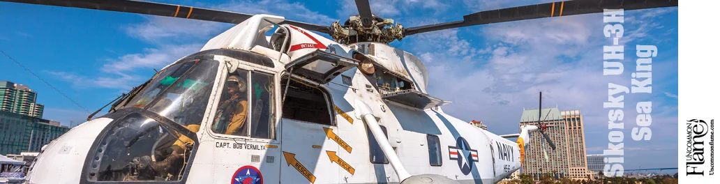 Vintage Sea King Helicopter flat label