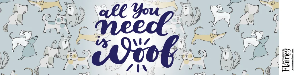 All You Need Is Woof flat label