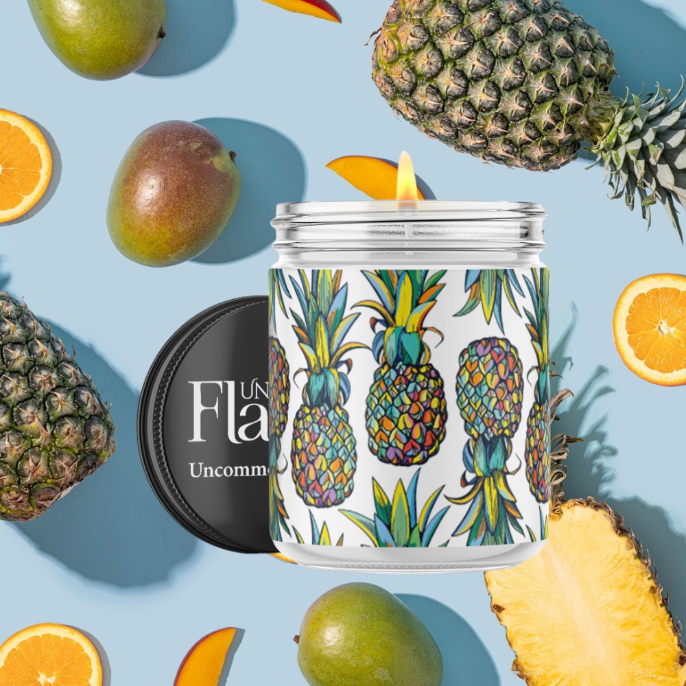 colorful pineapples