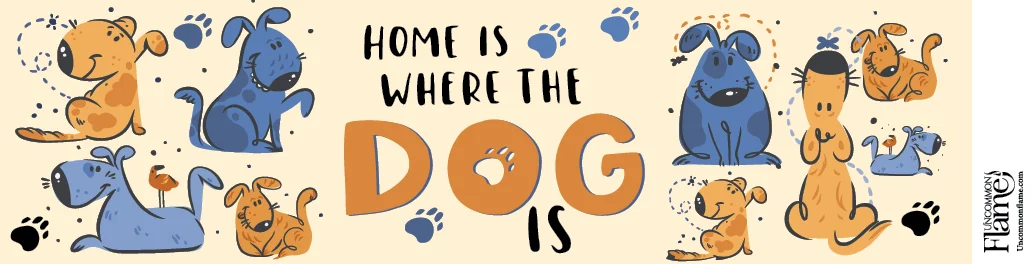Home Is Where The Dog Is flat label