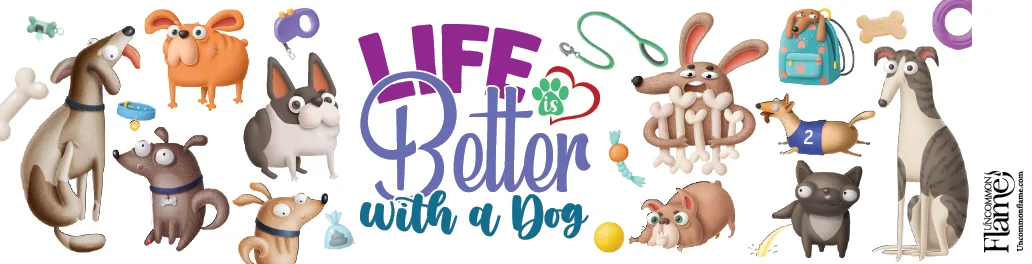 Life Is Better With a Dog flat label