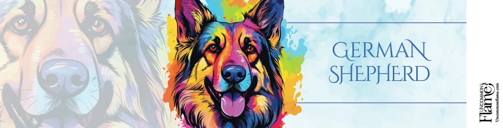 German Shepherd flat label
