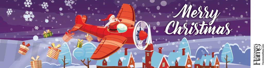 Santa Pilot flat label