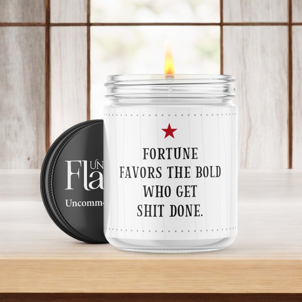 fortune favors the bold soy candle