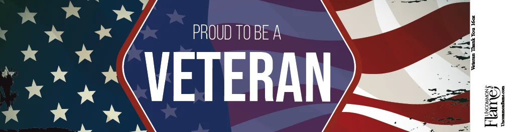 Proud To Be a Veteran flat label
