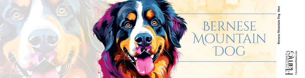Bernease Mountain Dog flat label