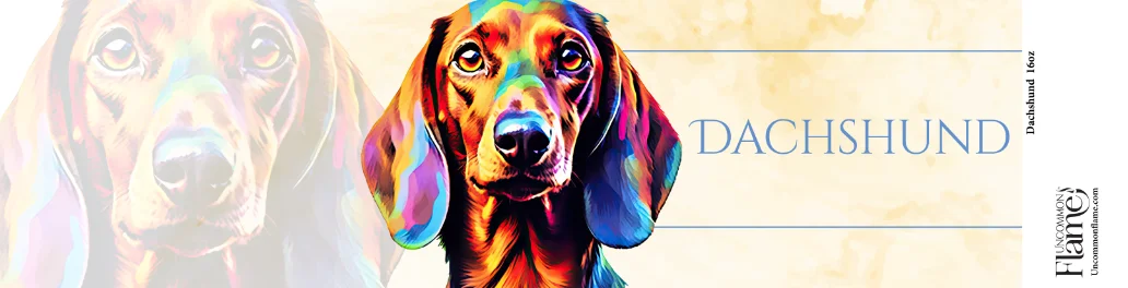 Dachshund flat label