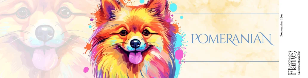 Pomeranian flat label