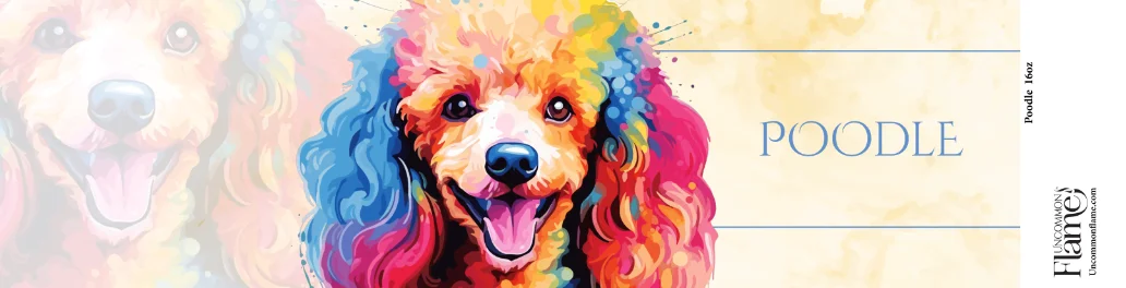 Poodle flat label