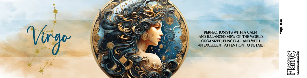 Zodiac Virgo flat label