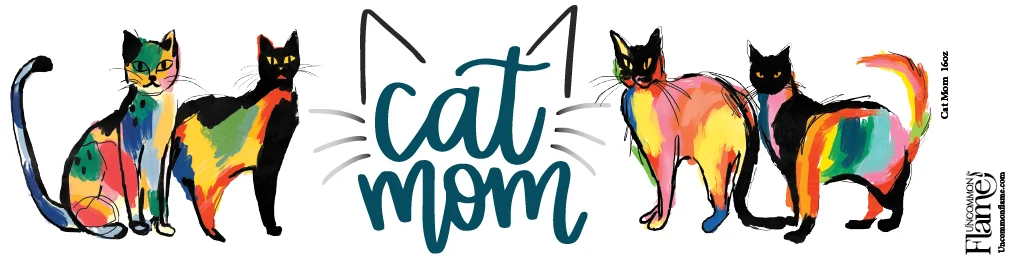 Cat Mom flat label
