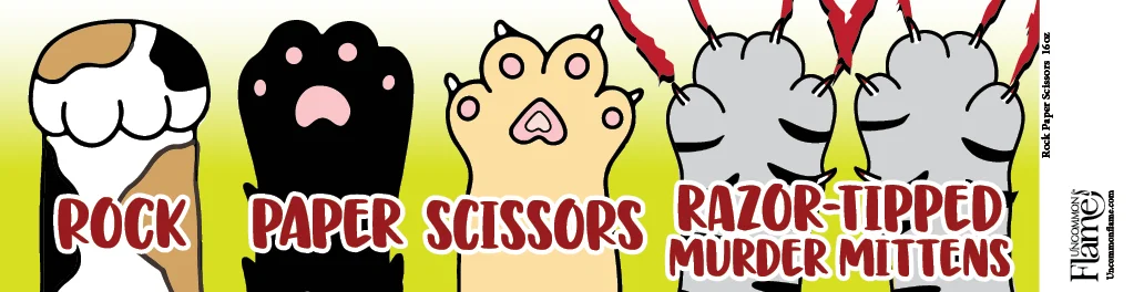 Rock, Paper, Scissors flat label