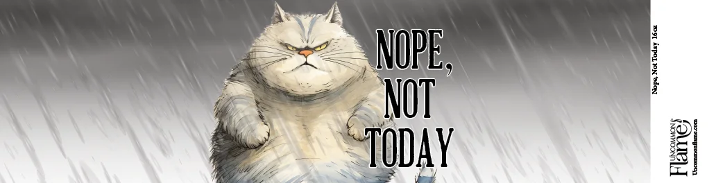 Nope, Not Today flat label