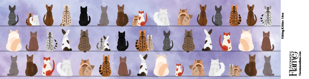 Sitting Kitties flat label