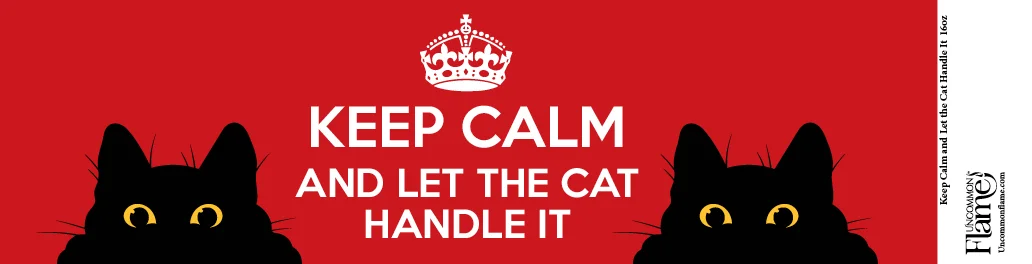 Keep Calm and Let the Cat Handle It flat label