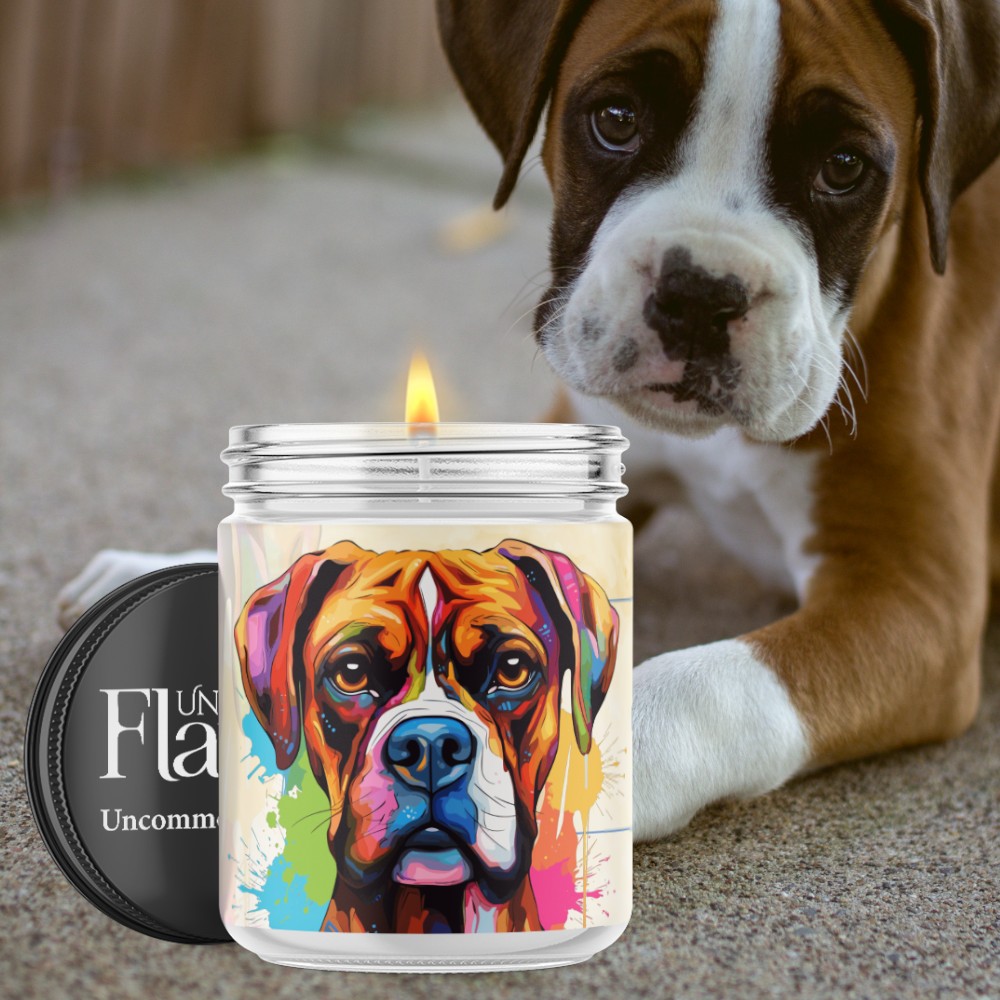 Colorful boxer candle