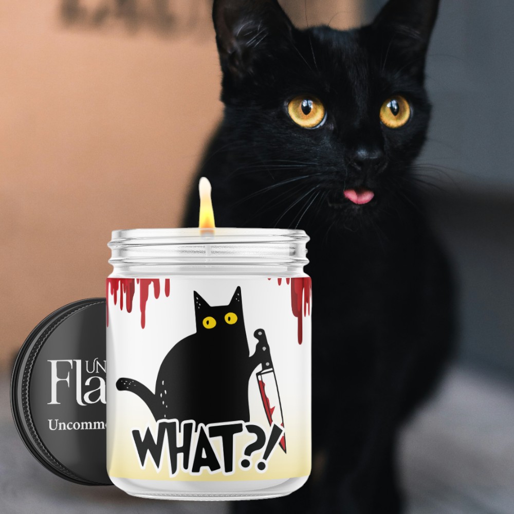 black cat candle