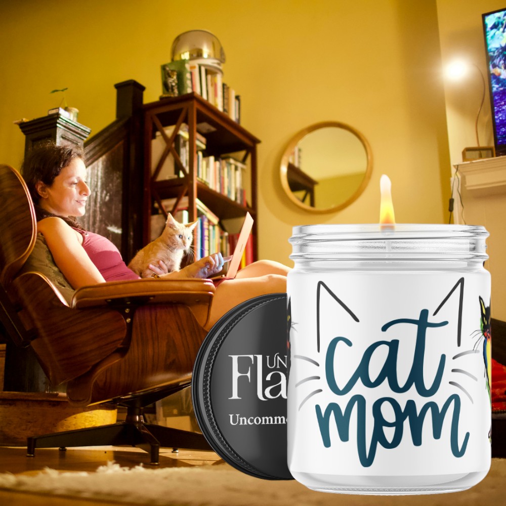 cat mom candle