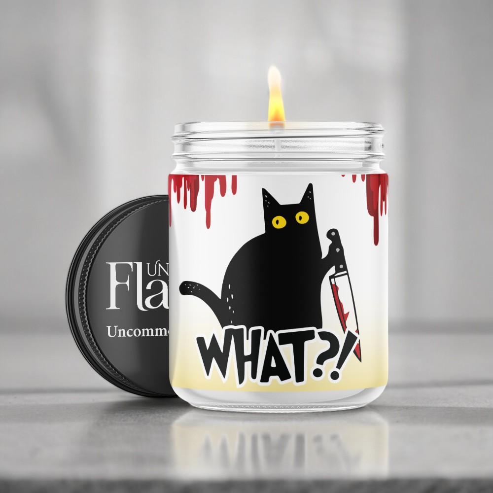black cat candle