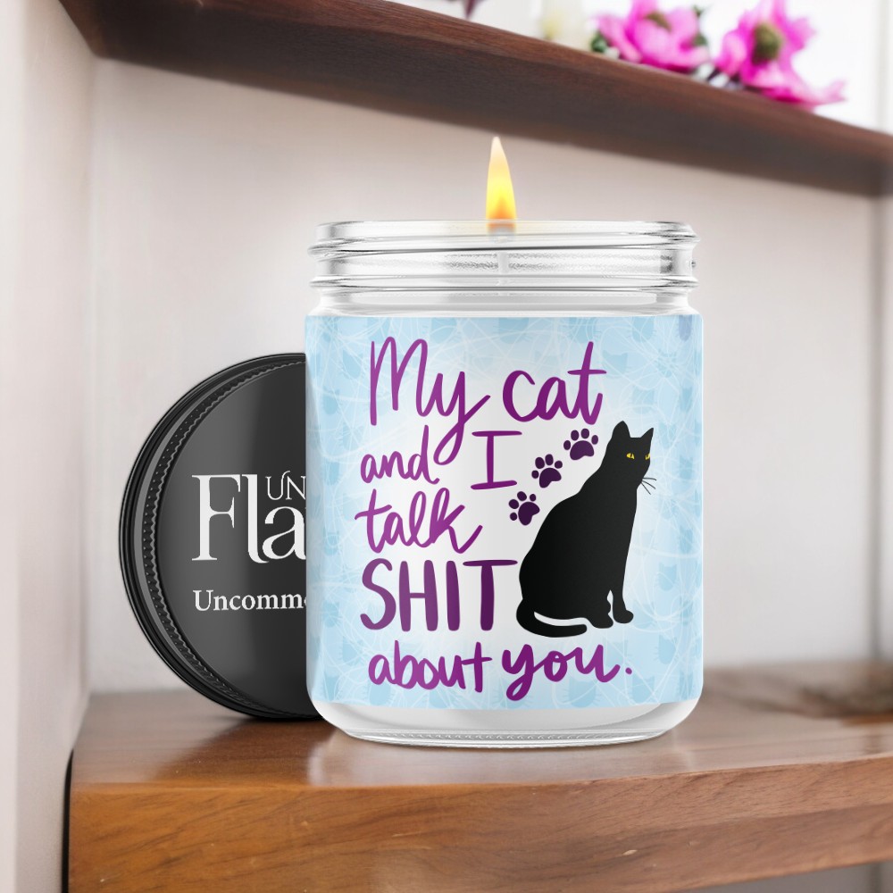 funny cat candle