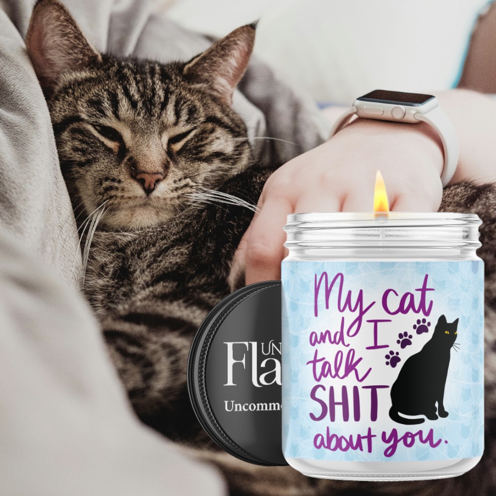funny cat candle