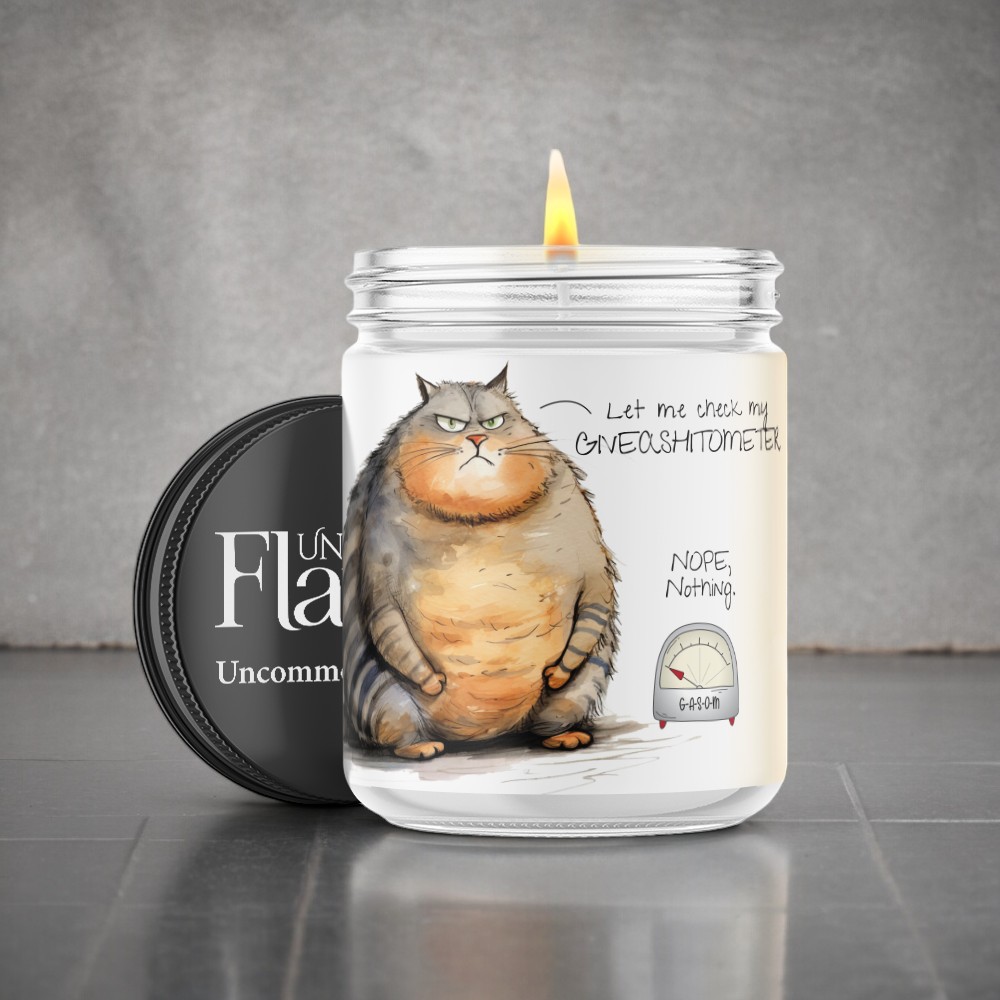giveashitmeter cat candle