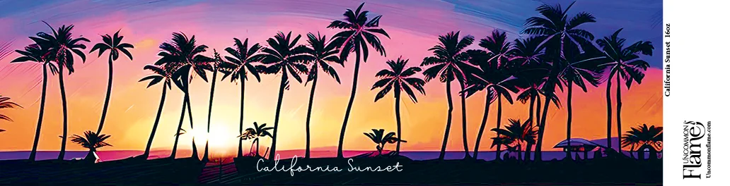 California Sunset flat label