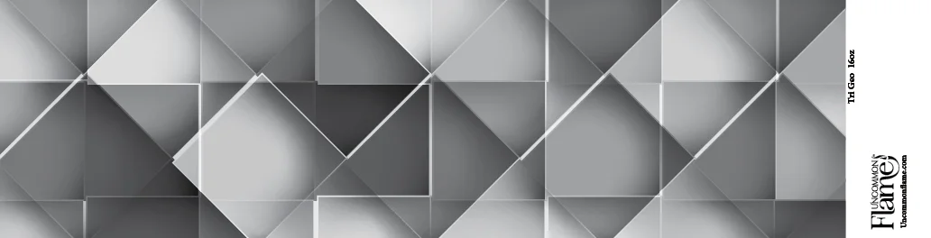 Tri Geo Gray flat label