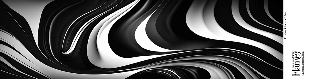 Abstract Swirls flat label