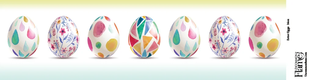 Easter Eggs flat label