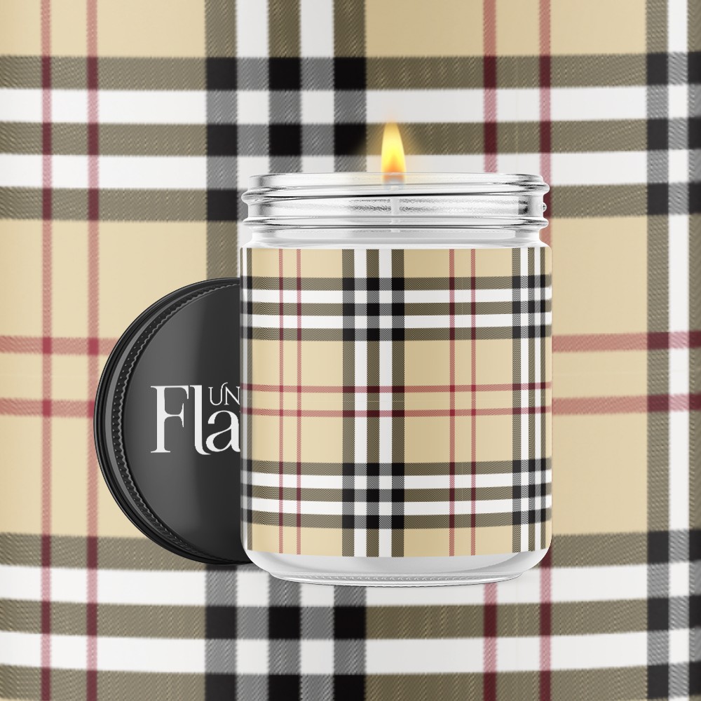 tartan candle