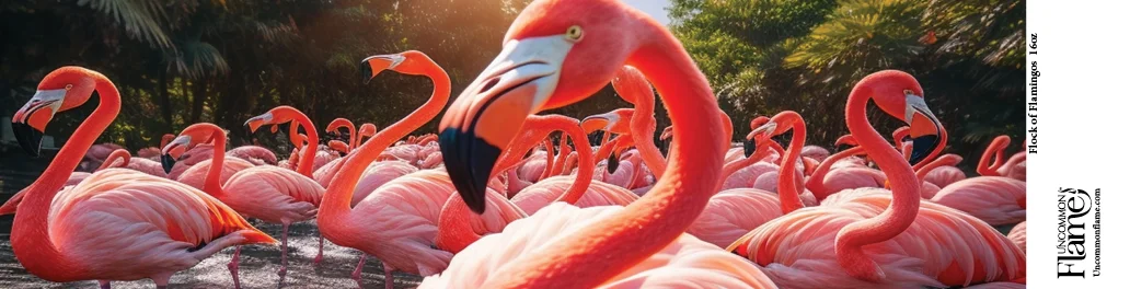 Flock Of Flamingos flat label