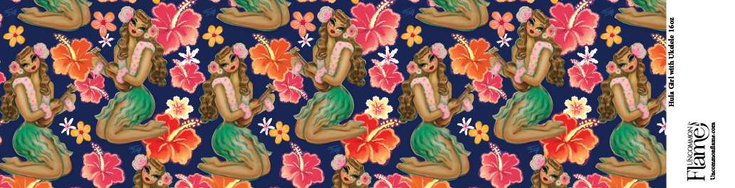 Hula Girl with Ukelele Design