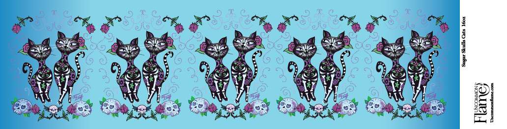 Sugar Skulls Cats Design