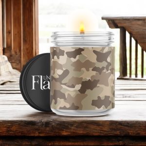 camo sand candle