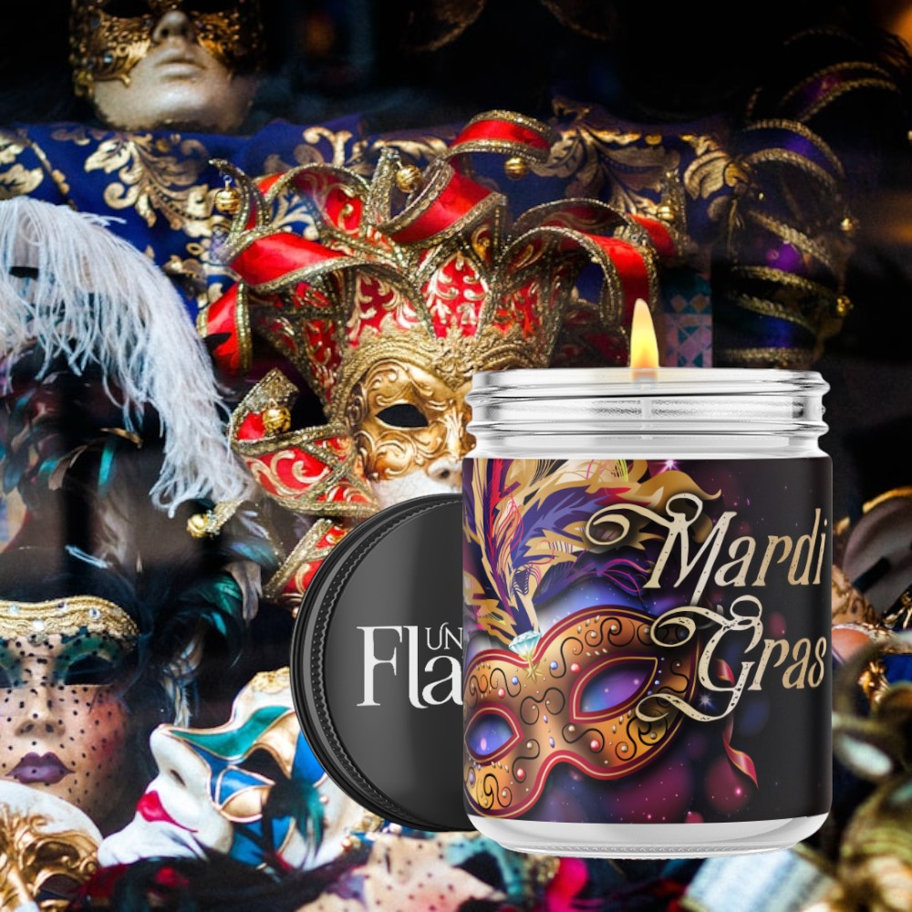 mardi gras candle