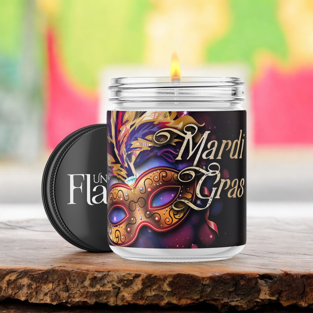 mardi gras candle