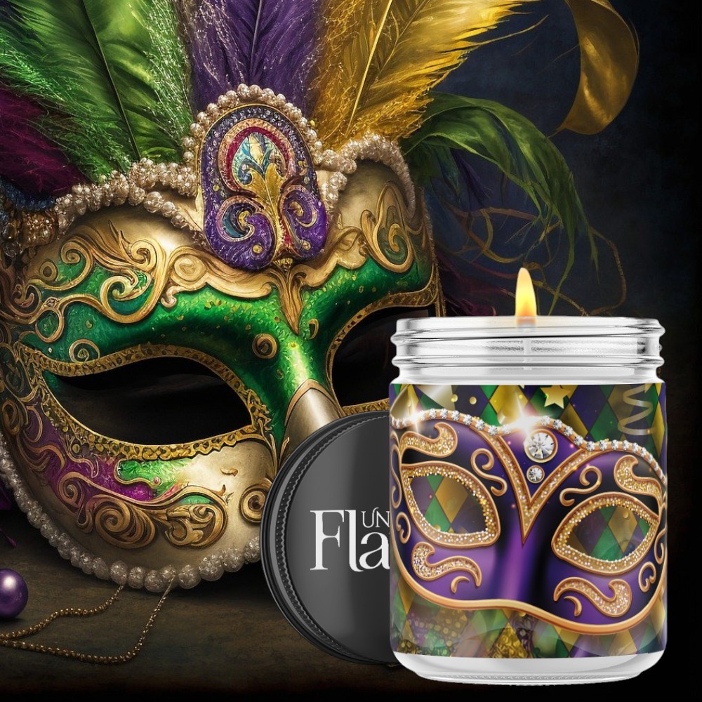 mardi gras candle