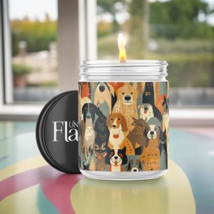 pet-owner-gift-235 Candle with dog faces all over