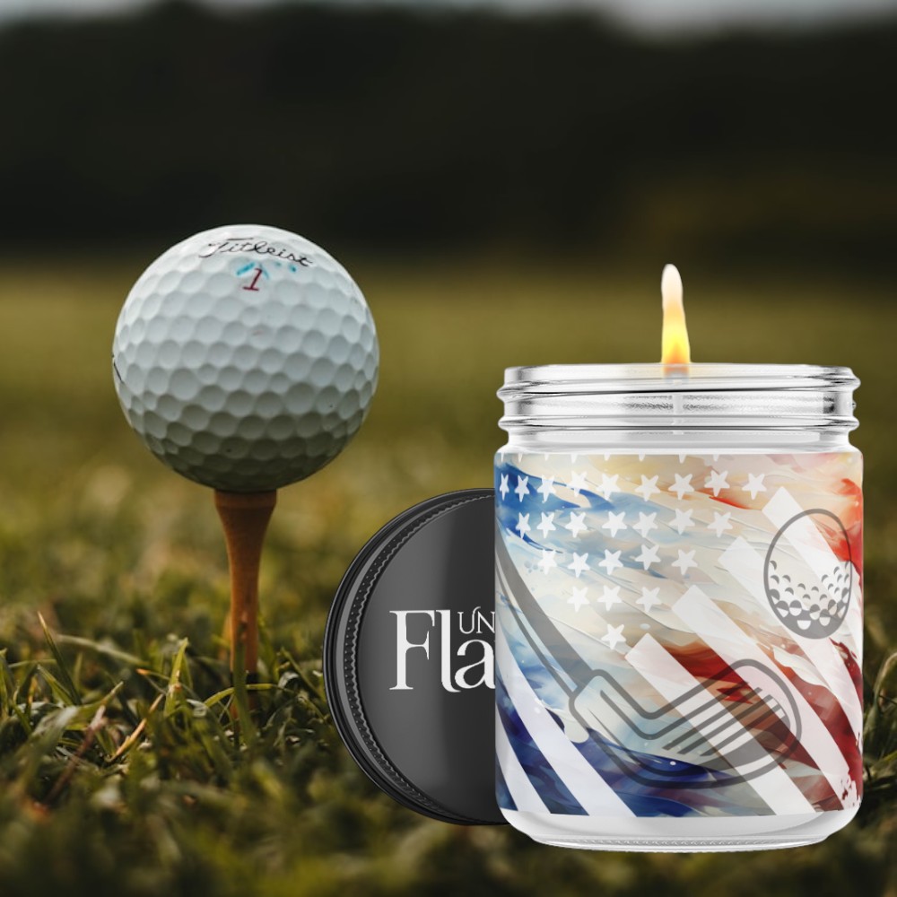 american flag and golf