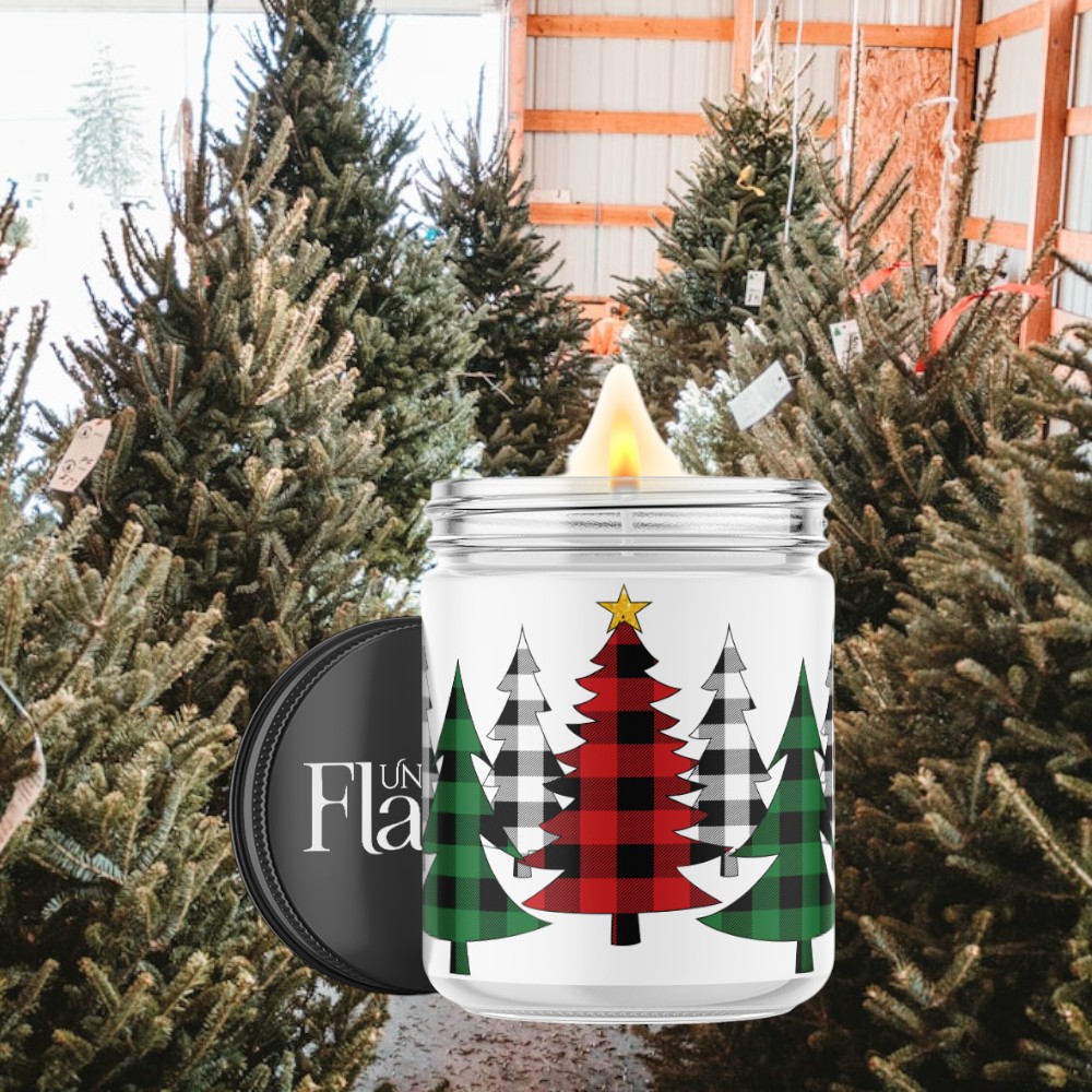 christmas plaid trees