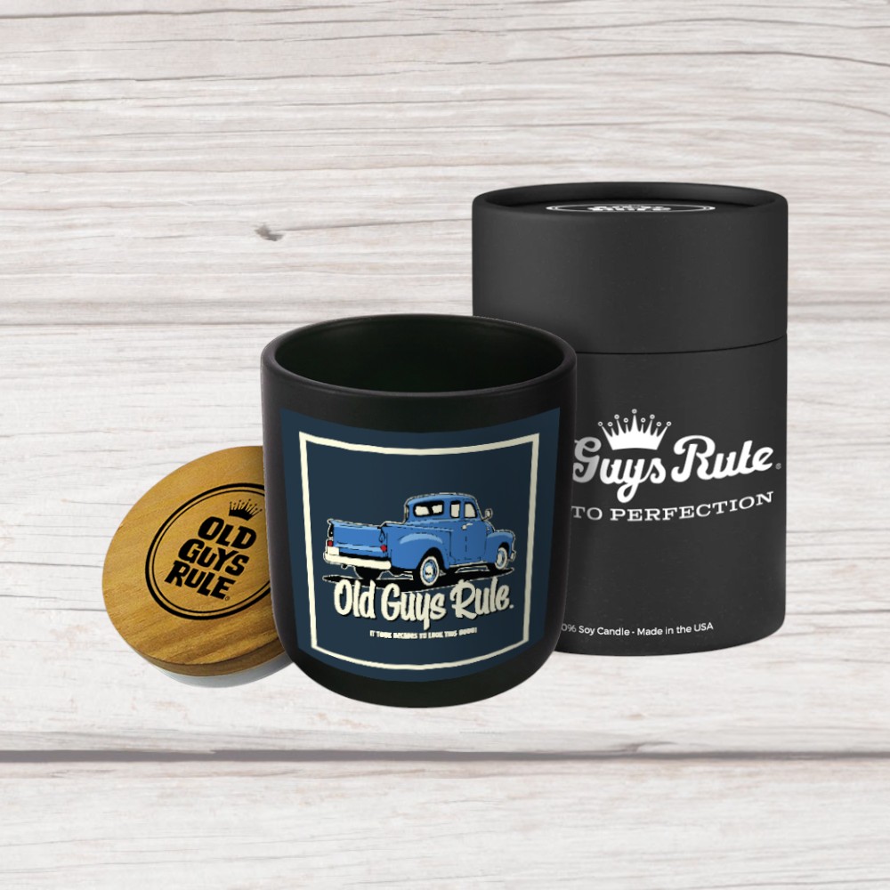 old guys rule truck candle